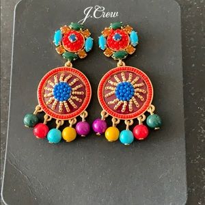 JCrew beaded colorful earrings (brand new)